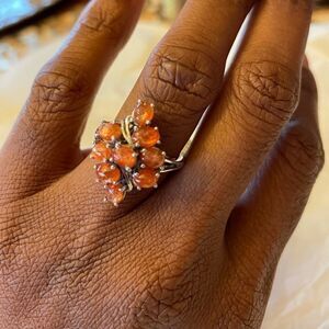 Sri Lankan Sunstone Ring Platinum Sterling Silver Gemstone Jewelry